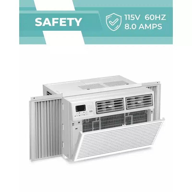 Acondicionador de aire de ventana de 8,000 BTU con control remoto, unidad de CA inteligente de ventana con deshumidificador, ventilador, ahorro de energía, para casa/sala de estar
