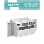 Acondicionador de aire de ventana de 8,000 BTU con control remoto, unidad de CA inteligente de ventana con deshumidificador, ventilador, ahorro de energía, para casa/sala de estar