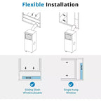 Unidad de aire acondicionado Garvee de 8000 BTU con funciones de enfriamiento, deshumidificación y ventilador para habitaciones y oficinas, color blanco