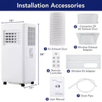 Aire Acondicionado Inteligente Garvee de 10000 BTU con Control Remoto, Enfría Habitaciones de hasta 450 pies cuadrados, Blanco