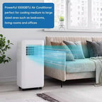 Aire Acondicionado Inteligente Garvee de 10000 BTU con Control Remoto, Enfría Habitaciones de hasta 450 pies cuadrados, Blanco