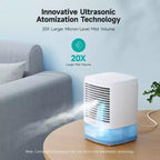 Ventilador portátil de aire frío HiCOZY con rociador, mini aire acondicionado, enfriador de aire, humidificador para escritorio