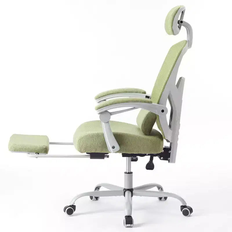 JIONJOY Silla Gaming Ergonómica de Malla con Reposapiés - Reclinable 90-135, Soporte Lumbar y Reposacabezas Ajustables