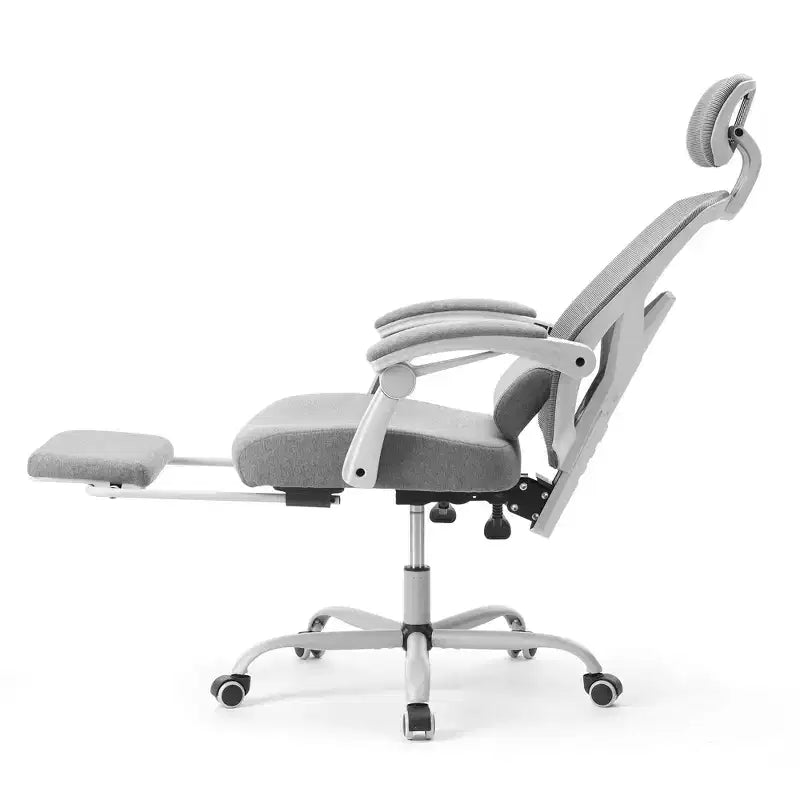JIONJOY Silla Gaming Ergonómica de Malla con Reposapiés - Reclinable 90-135, Soporte Lumbar y Reposacabezas Ajustables