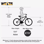 Bicicleta de montaña hykolity, ruedas de 26 y 27.5, bicicleta de montaña de 18 velocidades con doble suspensión, sillín ajustable para ciclismo al aire libre para hombres y mujeres