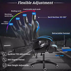 Sillón de oficina ergonómico Hoffree Comfort Massage Racing Gaming con reposapiés e iluminación RGB