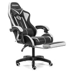 Sillón de oficina ergonómico Hoffree Comfort Massage Racing Gaming con reposapiés e iluminación RGB