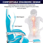 Sillón de oficina ergonómico Hoffree Comfort Massage Racing Gaming con reposapiés e iluminación RGB