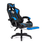 Sillón de oficina ergonómico Hoffree Comfort Massage Racing Gaming con reposapiés e iluminación RGB