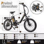 Bicicleta de montaña eléctrica plegable Costway para adultos con neumáticos gruesos de 20", motor sin escobillas de 750 W, 54 V 13 Ah UL2849