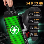 Bicicleta de montaña eléctrica plegable Costway para adultos con neumáticos gruesos de 20", motor sin escobillas de 750 W, 54 V 13 Ah UL2849
