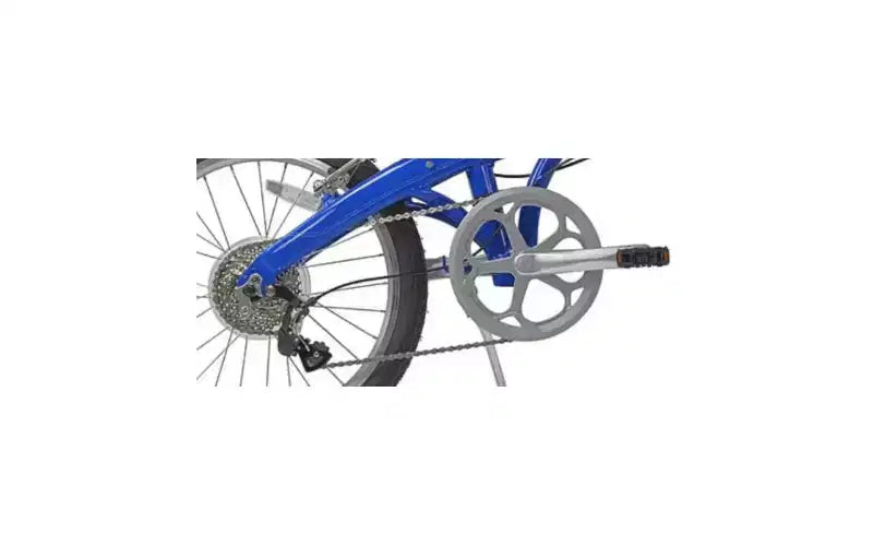 Bicicleta plegable Dahon MU D8 con frenos en V Dahon personalizados (cobalto brillante)