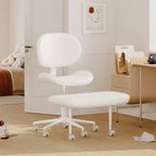 Silla de oficina Pinmoco sin brazos, con patas cruzadas, asiento extra ancho, diseño giratorio 360°, silla de escritorio ergonómica para oficina en casa, juegos y meditación