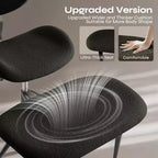 Silla de oficina Pinmoco sin brazos, con patas cruzadas, asiento extra ancho, diseño giratorio 360°, silla de escritorio ergonómica para oficina en casa, juegos y meditación