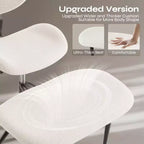 Silla de oficina Pinmoco sin brazos, con patas cruzadas, asiento extra ancho, diseño giratorio 360°, silla de escritorio ergonómica para oficina en casa, juegos y meditación