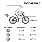 Robusto cuadro de acero para adultos, para ir al trabajo, viajar y ciclismo todoterreno