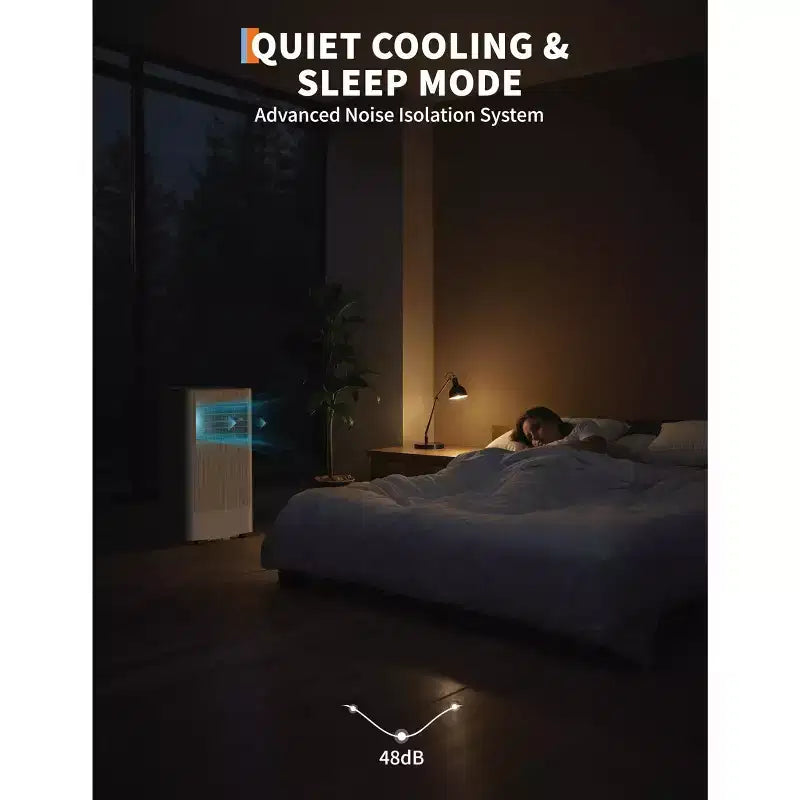 Aire Acondicionado Portátil, Unidad de Aire Acondicionado Portátil de 10,000 Btu para Habitaciones de hasta 450 Pies Cuadrados, Unidad de CA de Enfriamiento Independiente 3 en 1 con Ventilador y Deshumidificador