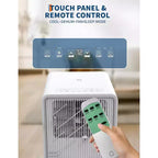 Acondicionador de aire portátil Garvee de 14000 BTU, panel de control fácil y moderno en blanco, enfriamiento de bajo consumo para habitaciones grandes y oficinas en casa