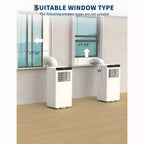 Acondicionador de aire portátil de 10,000 BTU con calefacción, unidad de aire acondicionado portátil 3 en 1 con ventilador y deshumidificador, aire acondicionado de habitación enfría hasta 450 pies cuadrados