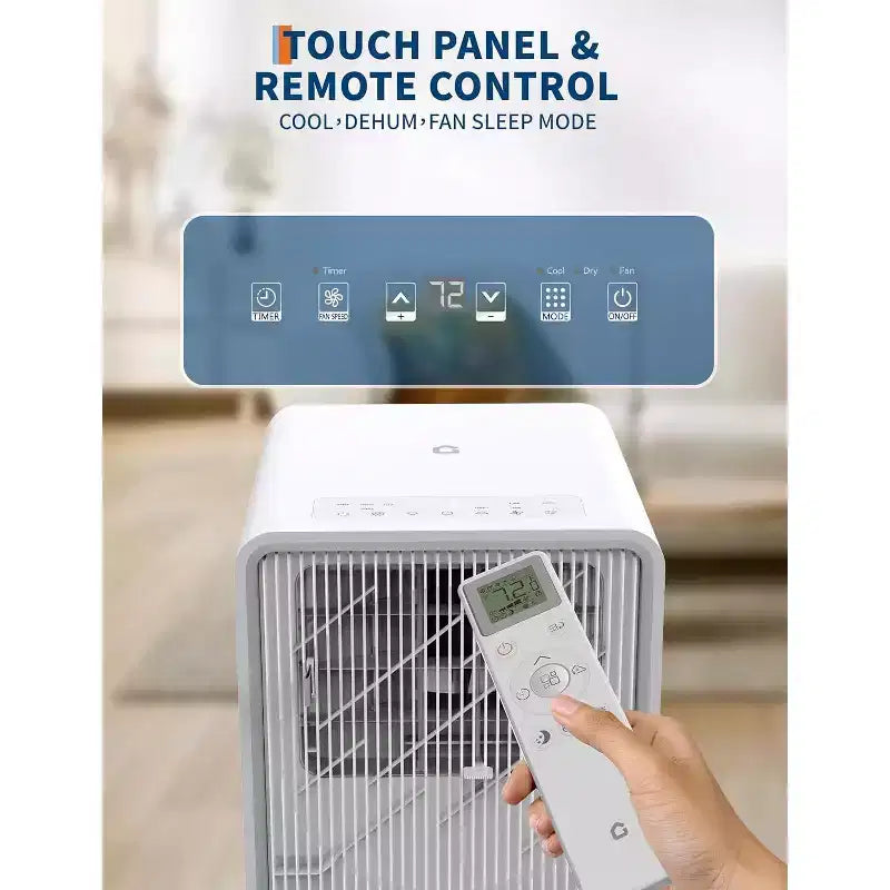 Aire Acondicionado Portátil Garvee de 8000 BTU con Control Remoto, Unidad de CA 3 en 1 Silenciosa, Modo Reposo, Ventilador de Enfriamiento de Bajo Consumo, Kit para Ventana