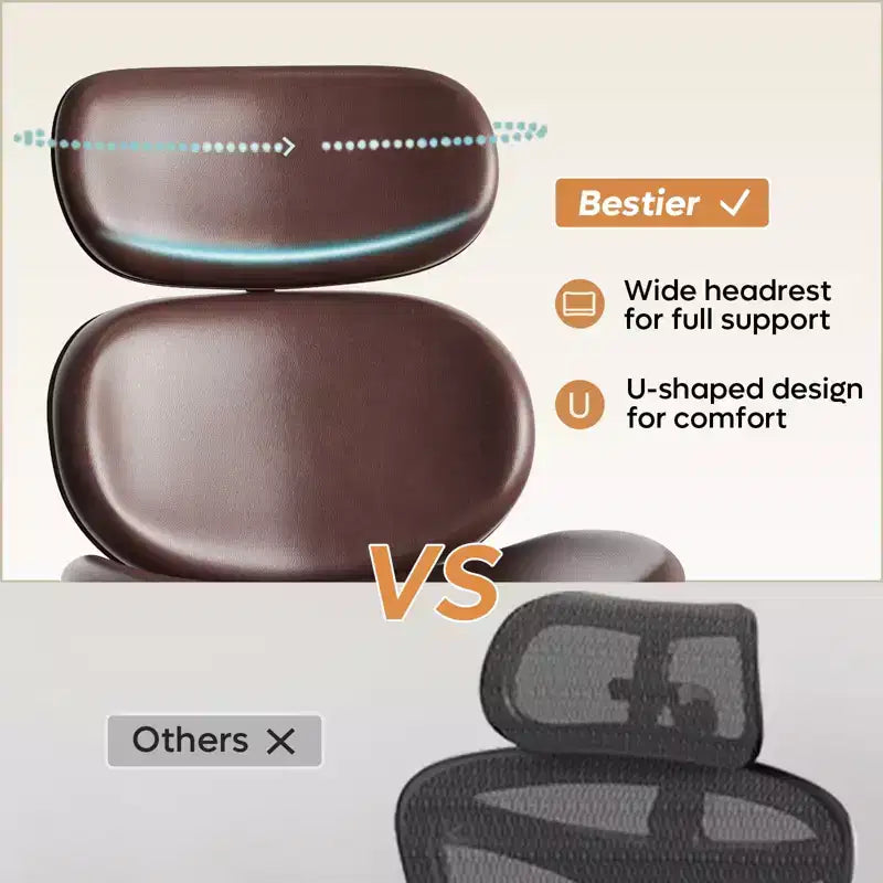 Sillón giratorio de oficina Bestier con otomana, silla reclinable de escritorio con respaldo alto y reposacabezas ajustables, silla de juegos ergonómica de PU para ordenador
