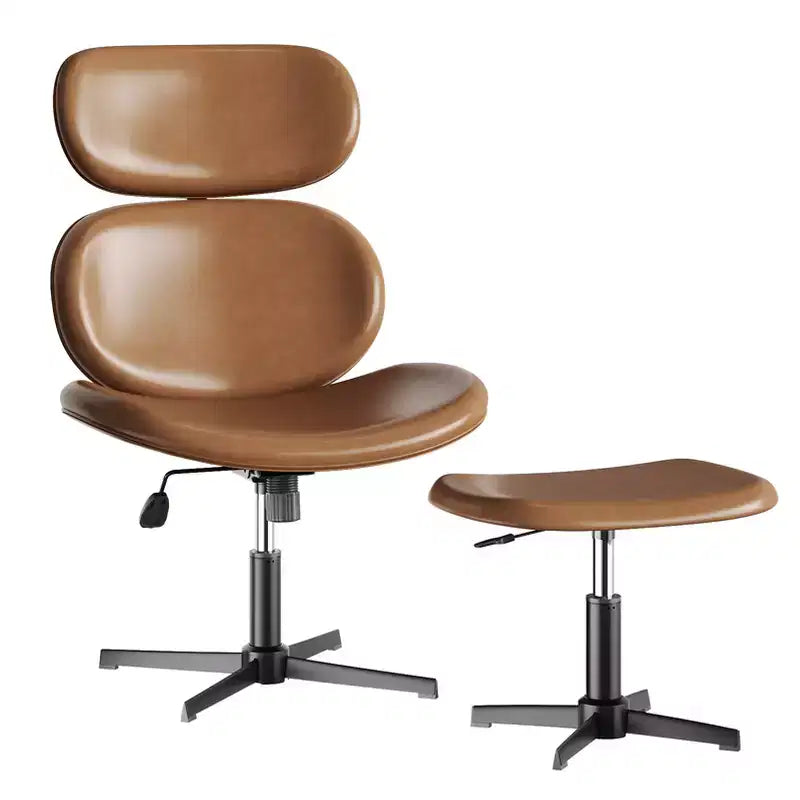 Sillón giratorio de oficina Bestier con otomana, silla reclinable de escritorio con respaldo alto y reposacabezas ajustables, silla de juegos ergonómica de PU para ordenador