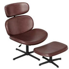 Sillón giratorio de oficina Bestier con otomana, silla reclinable de escritorio con respaldo alto y reposacabezas ajustables, silla de juegos ergonómica de PU para ordenador