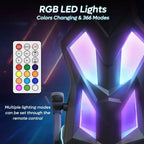 Silla Gaming Bestier con tejido transpirable, iluminación LED RGB y reposabrazos ajustables