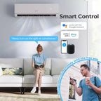 Costway 18000 BTU Mini Split Aire Acondicionado y Calefactor 25 SEER2 Unidad de CA 208-230V