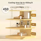 Aire Acondicionado Portátil ZAFRO 10,000 BTU, Enfría Hasta 41.8 m², Unidad de CA Portátil de 4 Modos con Control Remoto/Pantalla LED, Blanco