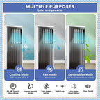 Acondicionador de aire portátil de 8000 BTU, aire acondicionado 3 en 1 con deshumidificador y ventilador, para habitaciones de hasta 32.5 metros cuadrados, con control remoto y kit para ventana