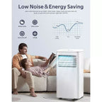 Aire Acondicionado Portátil ZAFRO de 8,000 BTU, Aires Acondicionados para Habitaciones de hasta 32,5 m², Portátil para Casa/Oficina/Dormitorios, Blanco
