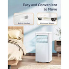 Aire Acondicionado Portátil ZAFRO de 8,000 BTU, Aires Acondicionados para Habitaciones de hasta 32,5 m², Portátil para Casa/Oficina/Dormitorios, Blanco