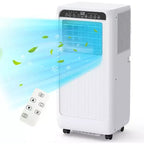 Aire Acondicionado Portátil Ultra Silencioso de 8000 BTU, 3 en 1, con Deshumidificador y Ventilador, Temporizador de 24 horas, Kit para Ventana y Control Remoto para 350 pies cuadrados
