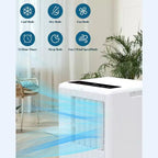 Garvee Aire Acondicionado Portátil 8000 BTU con Control Remoto 3 en 1 Enfriamiento Deshumidificación Ventilador para Habitaciones de hasta 32.5 m²