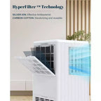 Garvee Aire Acondicionado Portátil 8000 BTU con Control Remoto 3 en 1 Enfriamiento Deshumidificación Ventilador para Habitaciones de hasta 32.5 m²