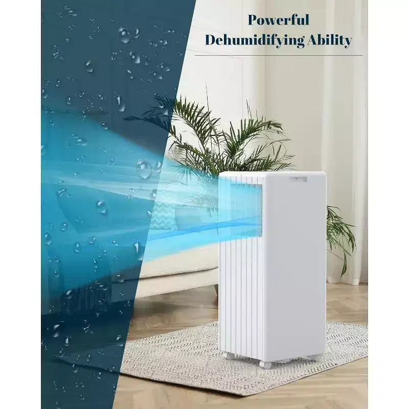 Garvee Aire Acondicionado Portátil 8000 BTU con Control Remoto 3 en 1 Enfriamiento Deshumidificación Ventilador para Habitaciones de hasta 32.5 m²