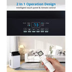 Aire acondicionado portátil de 14000 BTU, unidad de aire acondicionado 3 en 1 para habitaciones de hasta 70 metros cuadrados con deshumidificador