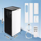 Aires acondicionados portátiles de 8000 BTU, unidad de aire acondicionado de bajo consumo con control remoto