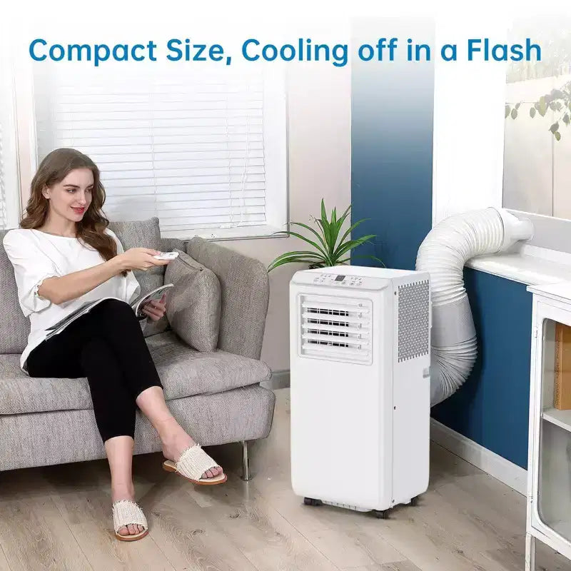 Acondicionadores de Aire Portátiles 10000 BTU, Unidad de AC de Eficiencia Energética con Control Remoto