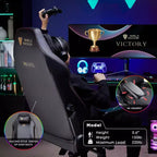 Silla de juego AMERLIFE Silla de juego de PC ergonómica - Soporte lumbar Reposacabezas Apoyabrazos 4D Silla de ordenador
