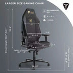 Silla de juego AMERLIFE Silla de juego de PC ergonómica - Soporte lumbar Reposacabezas Apoyabrazos 4D Silla de ordenador
