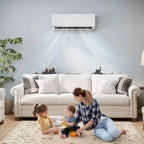 Costway 12000 BTU 230 V Aire Acondicionado y Calefactor Mini Split con Bomba de Calor de 1 Tonelada y Kit de Instalación
