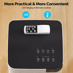 Aire Acondicionado Portátil, Unidad de CA Portátil de 8,000 BTU con Modos Frío, Ventilador y Deshumidificador/Eficiencia Energética/Temporizador de 24 Horas para Dormitorio, Blanco