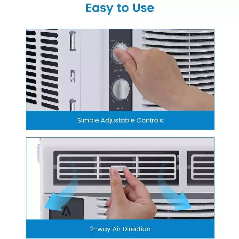 Aire Acondicionado de Ventana de 5000 BTU - Pequeño Aire Acondicionado Refrigera 150 Sq.Ft