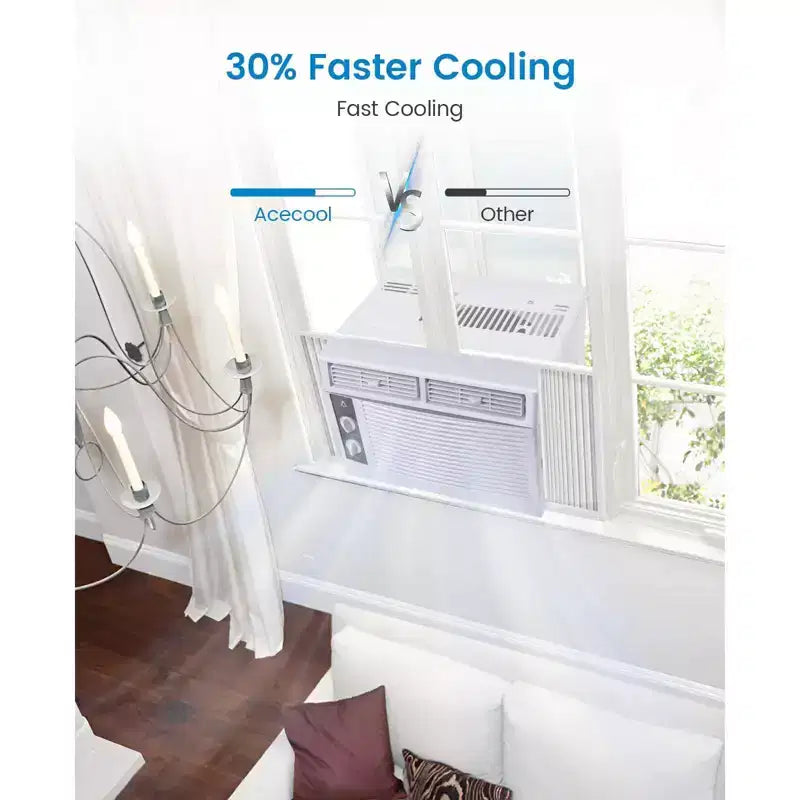 Aire Acondicionado de Ventana de 5000 BTU - Pequeño Aire Acondicionado Refrigera 150 Sq.Ft