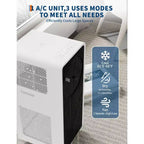 Aire acondicionado portátil de 14,000 BTU con control remoto