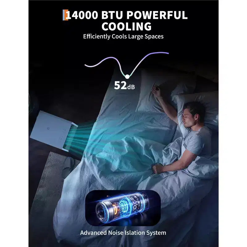 Aire acondicionado portátil de 14,000 BTU con control remoto