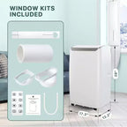 Aire acondicionado portátil de 14000 BTU, enfría hasta 70 m², unidad de CA portátil con deshumidificador