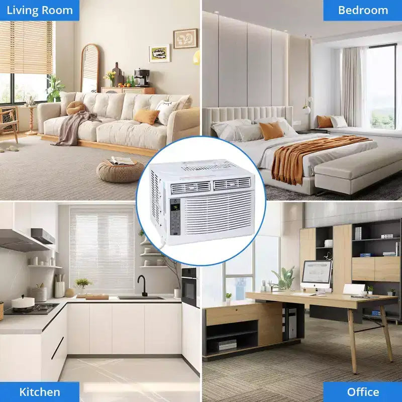 Acondicionadores de Aire de Ventana de 6000 BTU - Hasta 250 Sq.Ft. Unidad de Ventana de Aire Acondicionado de 115V Con Control Remoto